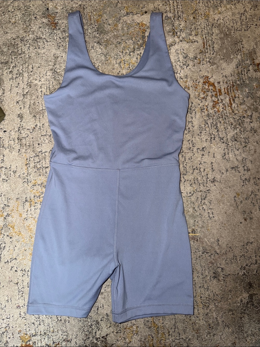 Yogalicious Sleeveless Bodysuit Romper in Light Blue